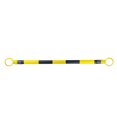 Retractable Traffic Cone Bar (Adjusts from 4' to 7') – Reflective Black & Yellow