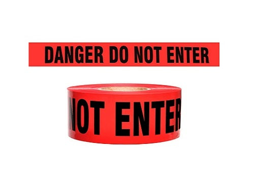 Red Danger Do Not Enter Tape 1000′ – Road Safety Supply