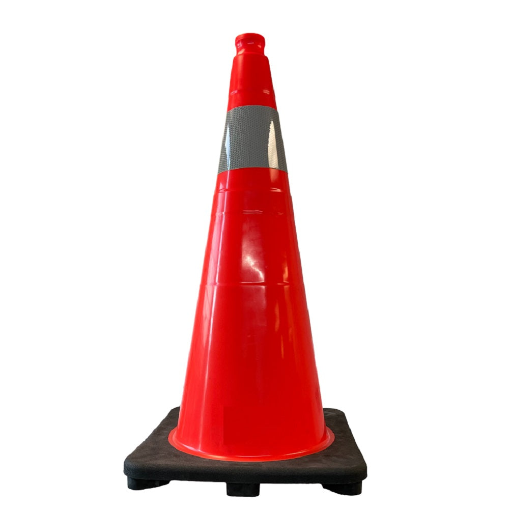 28" Traffic Cones - PVC Black Base