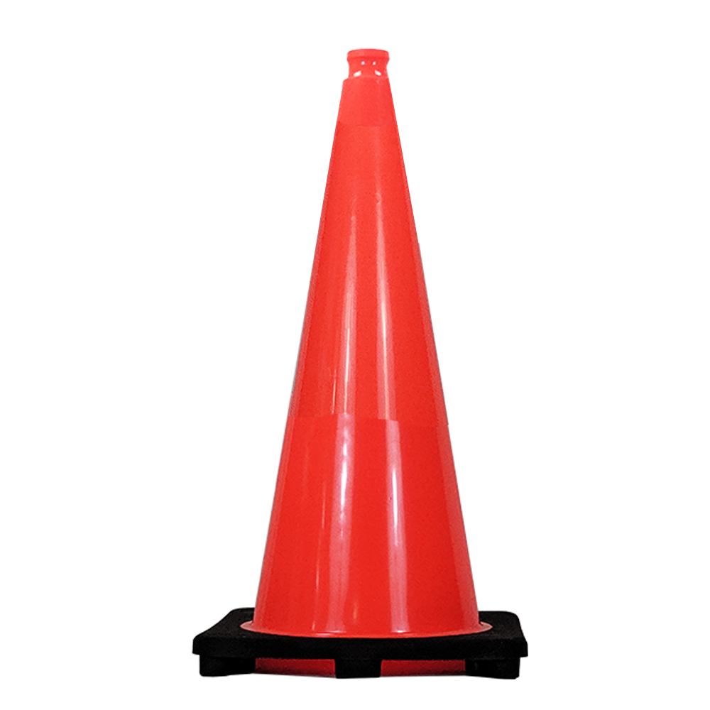 28" Traffic Cones - PVC Black Base