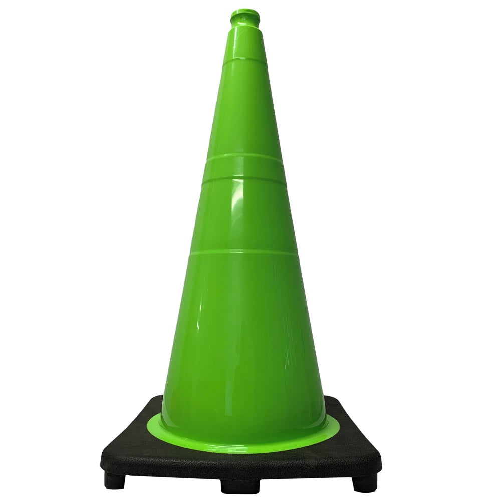 28″ Green PVC Traffic Cone 7 Lbs