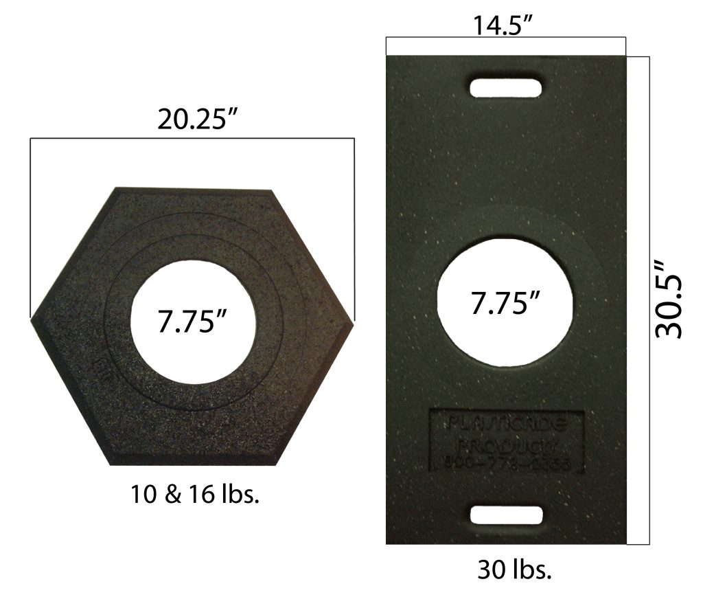 42″ Cone Rubber Bases