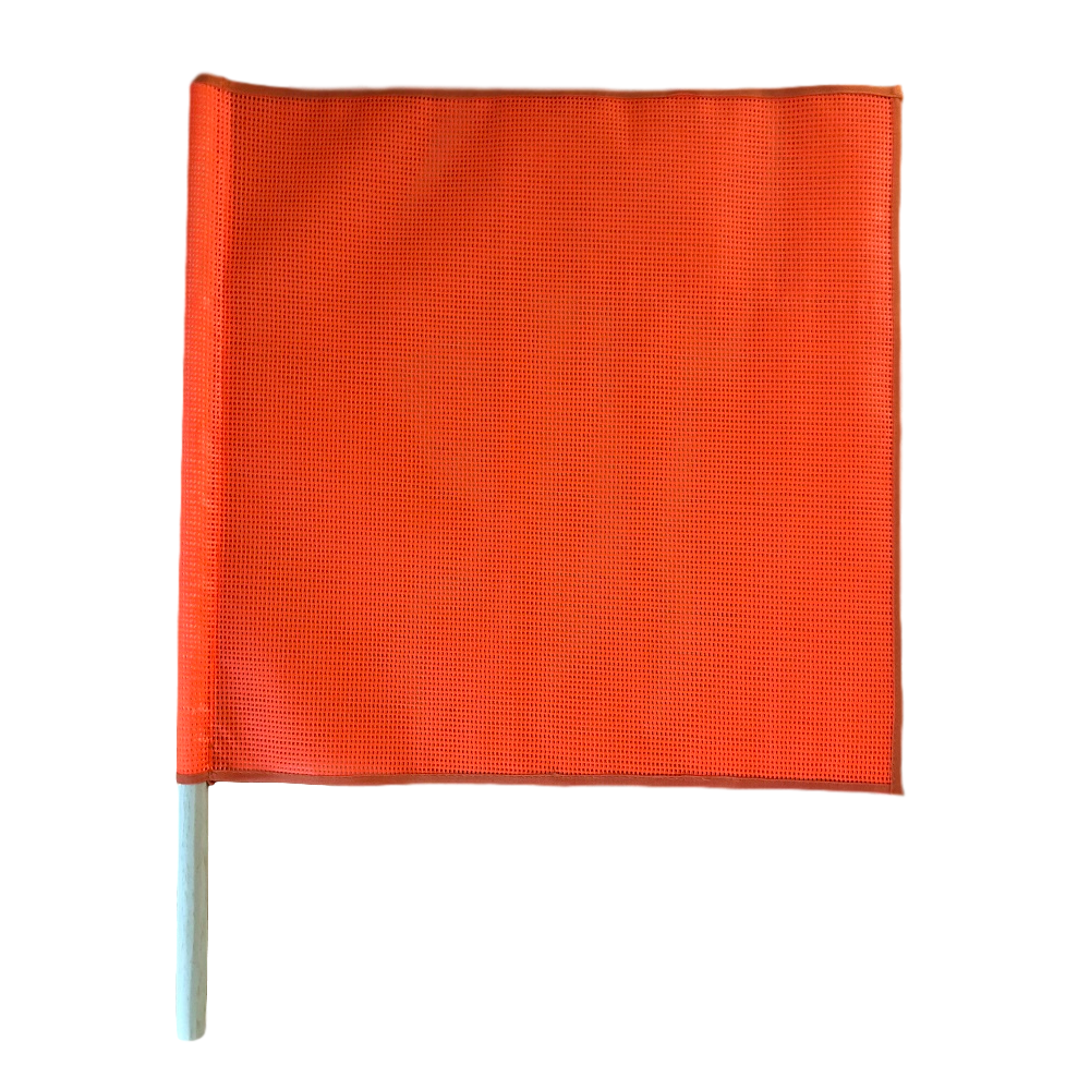 Sign Stand Flag Orange Mesh 18 x 18