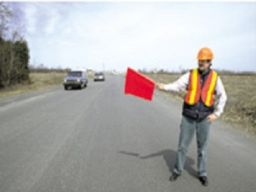 Sign Stand Flag Orange Mesh 18 x 18