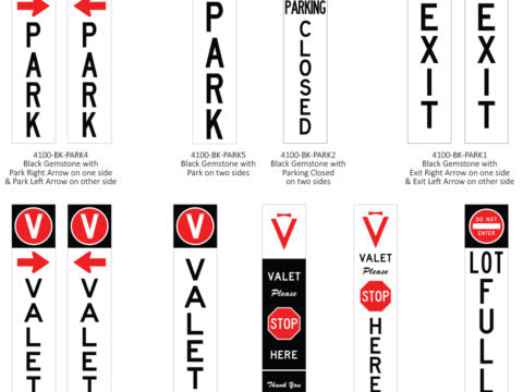 Gemstone Valet & Parking Signs